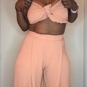 Peach bandeau set